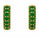 4.22 Ctw Green Zircon Hoop Earring in Brass Yellow Gold