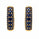 1.83 Ctw Blue Zircon Hoop Earring in Brass Yellow Gold