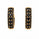 2.25 Ctw Black Spinel Hoop Earring in Brass Yellow Gold