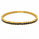 3.00 Ctw Blue Zircon Flex Bangle in Brass Yellow Gold
