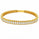 11.20 Ctw White Zircon Flex Bangle in Brass Yellow Gold