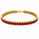 7.15 Ctw Red Zircon Flex Bangle in Brass Yellow Gold