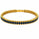 5.00 Ctw Blue Zircon Flex Bangle in Brass Yellow Gold