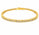 1.32 Ctw Lab Grown Diamond Flex Bangle in 925 Yellow Gold Plated