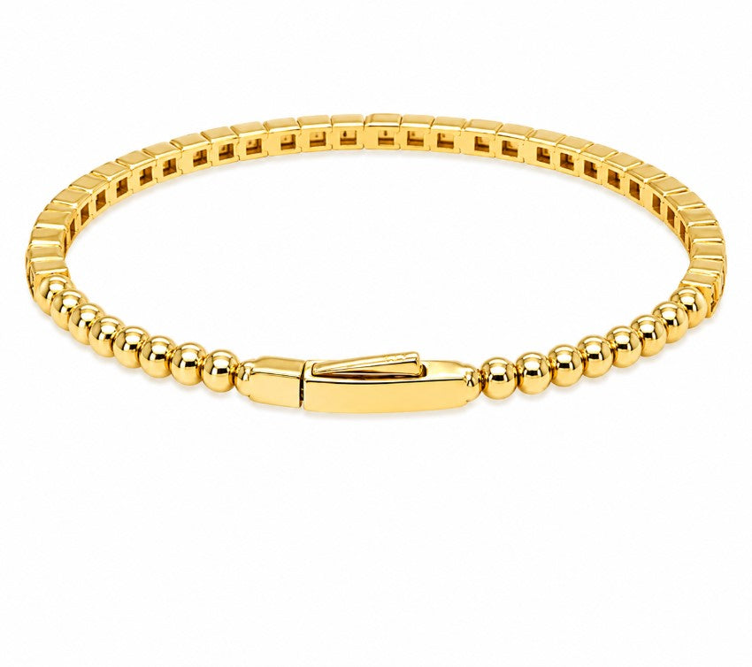1.32 Ctw Lab Grown Diamond Flex Bangle in 925 Yellow Gold Plated