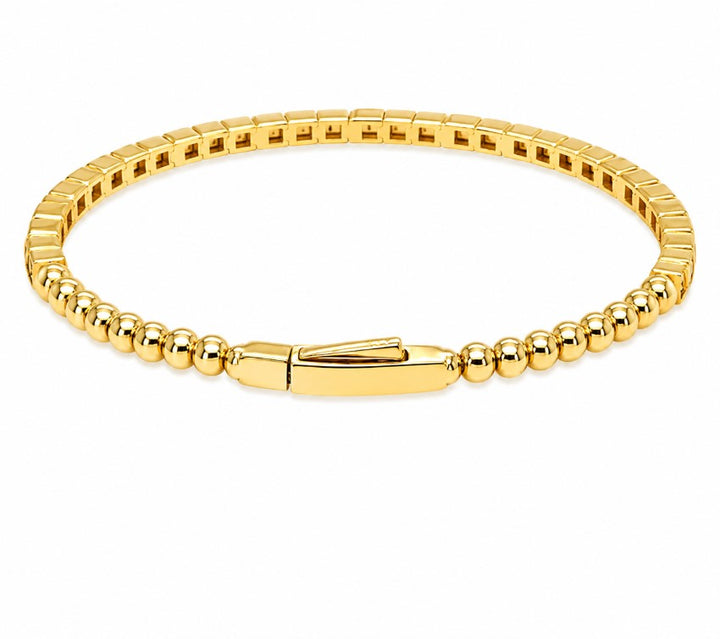 1.32 Ctw Lab Grown Diamond Flex Bangle in 925 Yellow Gold Plated