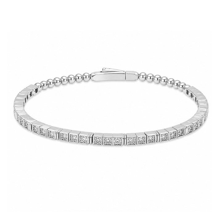 1.32 Ctw Lab Grown Diamond Flex Bangle in 925 Platinum Plated