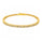 1.32 Ctw Lab Grown Diamond Flex Bangle in 925 Yellow Gold Plated