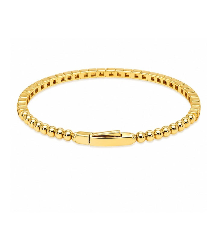 1.32 Ctw Lab Grown Diamond Flex Bangle in 925 Yellow Gold Plated