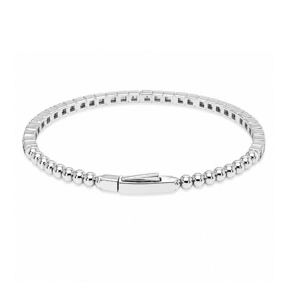1.32 Ctw Lab Grown Diamond Flex Bangle in 925 Platinum Plated