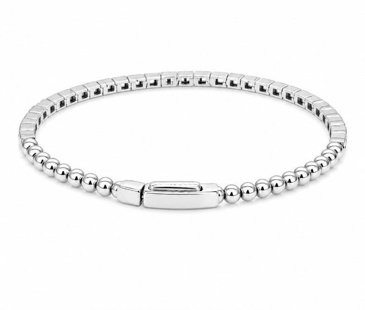 1.32 Ctw Lab Grown Diamond Flex Bangle in 925 Platinum Plated