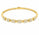 2.12 Ctw Lab Grown Diamond Flex Bangle in 925 Yellow Gold Plated