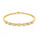 2.12 Ctw Lab Grown Diamond Flex Bangle in 925 Yellow Gold Plated