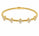 2.12 Ctw Lab Grown Diamond Flex Bangle in 925 Yellow Gold Plated