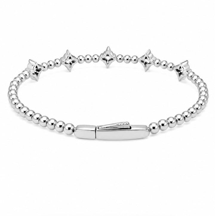 1.35 Ctw Lab Grown Diamond Flex Bangle in 925 Platinum Plated