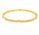1.10 Ctw Lab Grown Diamond Flex Bangle in 925 Yellow Gold Plated