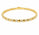 2.00 Ctw Lab Grown Diamond Flex Bangle in 925 Yellow Gold Plated