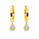 0.64 Ctw Lab Grown Diamond Dangle Earring in 925 Yellow Gold Plated