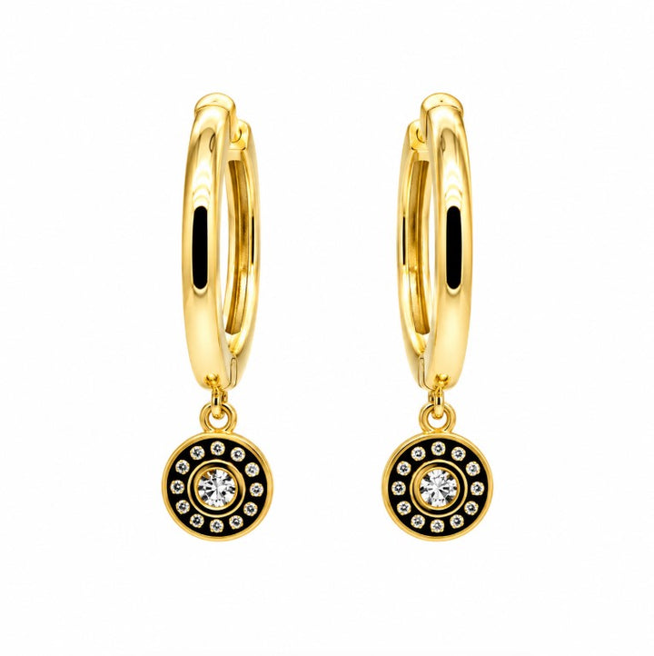 0.64 Ctw Lab Grown Diamond Dangle Earring in 925 Yellow Gold Plated