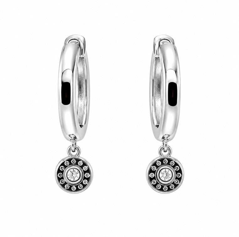 0.64 Ctw Lab Grown Diamond Dangle Earring in 925 Platinum Plated
