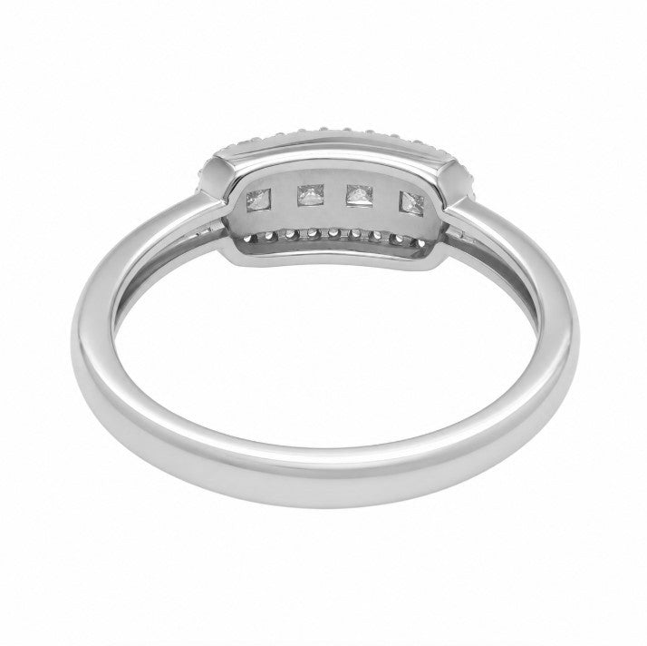0.67 Ctw Lab Grown Diamond Ring in 925 Platinum Plated