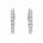 1.78 Ctw Lab Grown Diamond Hoop Earringin 925 Platinum Plated