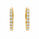 1.78 Ctw Lab Grown Diamond Hoop Earringin 925 Yellow Gold Plated