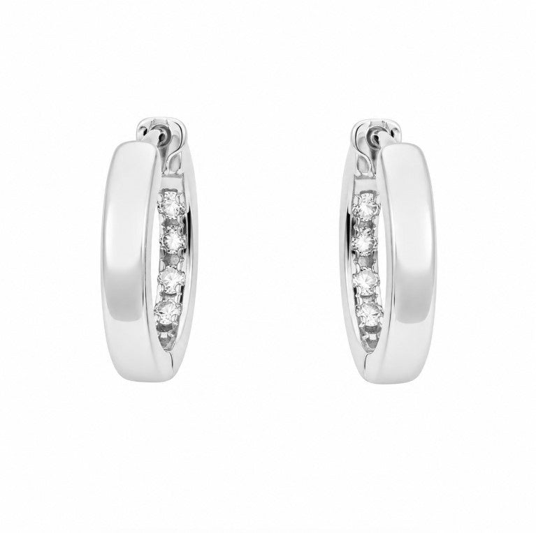 1.78 Ctw Lab Grown Diamond Hoop Earringin 925 Platinum Plated