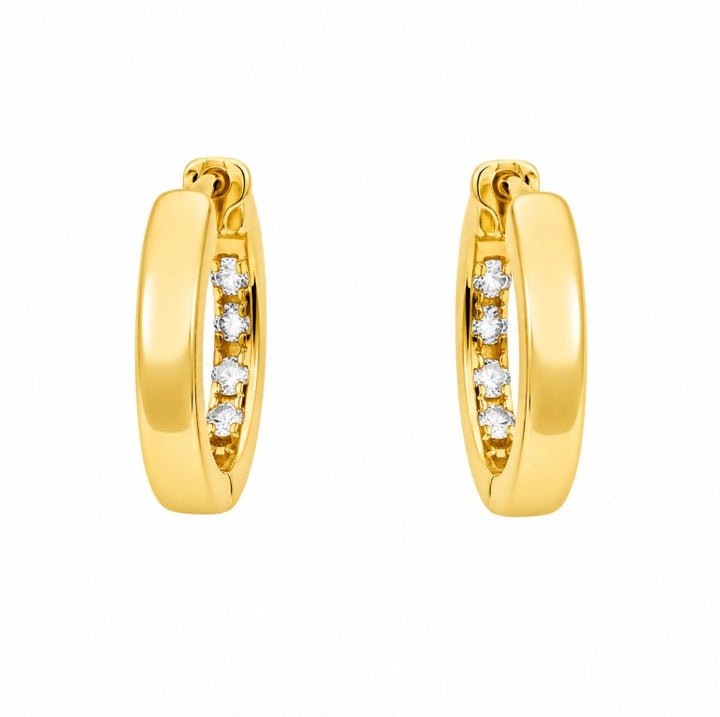 1.78 Ctw Lab Grown Diamond Hoop Earringin 925 Yellow Gold Plated