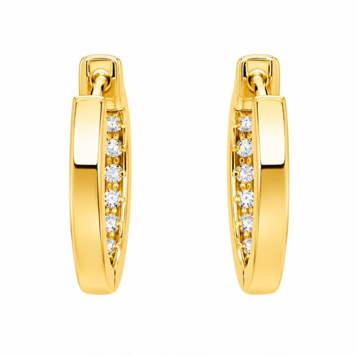 4.49 Ctw Lab Grown Diamond Hoop Earringin 925 Yellow Gold Plated