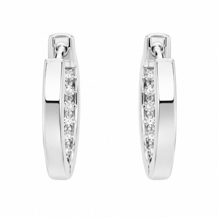 4.49 Ctw Lab Grown Diamond Hoop Earringin 925 Platinum Plated