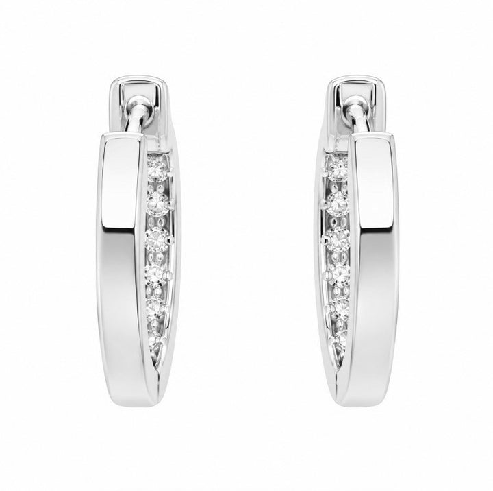 4.49 Ctw Lab Grown Diamond Hoop Earringin 925 Platinum Plated