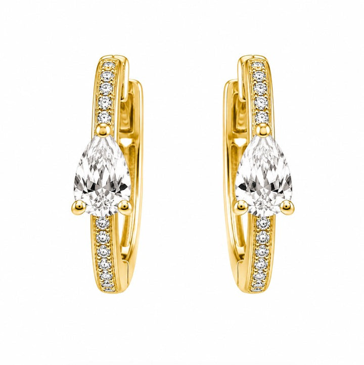 1.35 Ctw Lab Grown Diamond Hoop Earringin 925 Yellow Gold Plated
