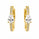 1.35 Ctw Lab Grown Diamond Hoop Earringin 925 Yellow Gold Plated