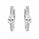 1.35 Ctw Lab Grown Diamond Hoop Earringin 925 Platinum Plated