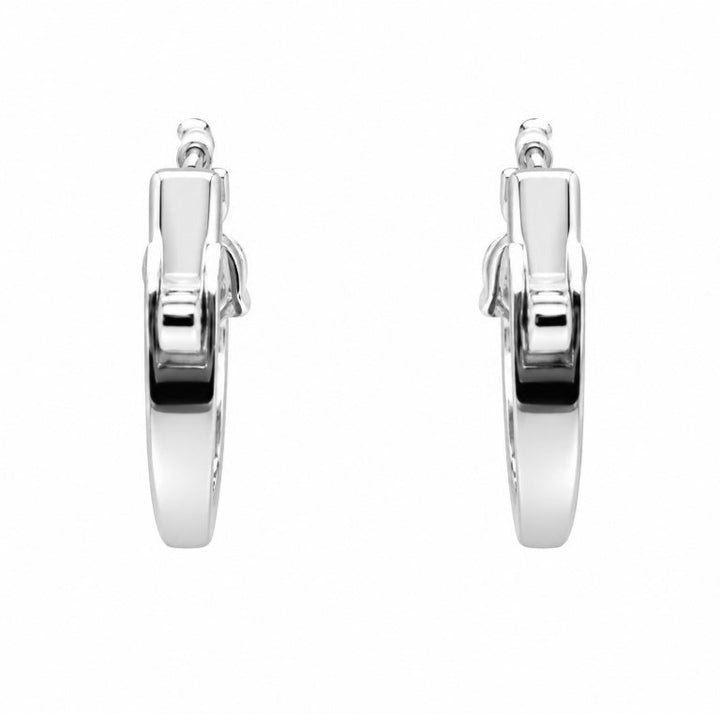1.35 Ctw Lab Grown Diamond Hoop Earringin 925 Platinum Plated