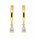 1.01 Ctw Lab Grown Diamond Dangle Earring in 925 Yellow Gold Plated