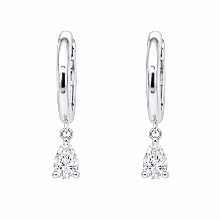1.01 Ctw Lab Grown Diamond Dangle Earring in 925 Platinum Plated