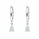1.01 Ctw Lab Grown Diamond Dangle Earring in 925 Platinum Plated