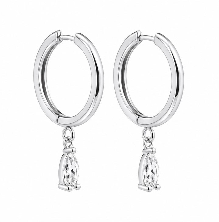 1.01 Ctw Lab Grown Diamond Dangle Earring in 925 Platinum Plated