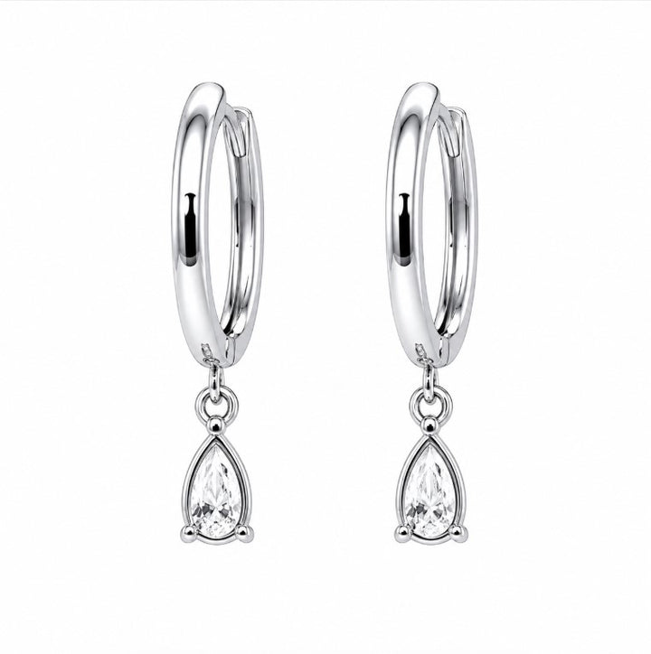 1.01 Ctw Lab Grown Diamond Dangle Earring in 925 Platinum Plated