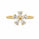 1.22 Ctw Lab Grown Diamond Ring in 925 Yellow Gold Plated