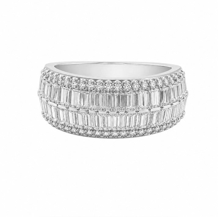 1.55 Ctw Lab Grown Diamond Ring in 925 Platinum Plated