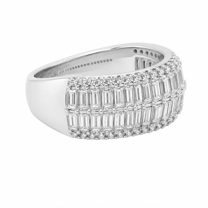 1.55 Ctw Lab Grown Diamond Ring in 925 Platinum Plated