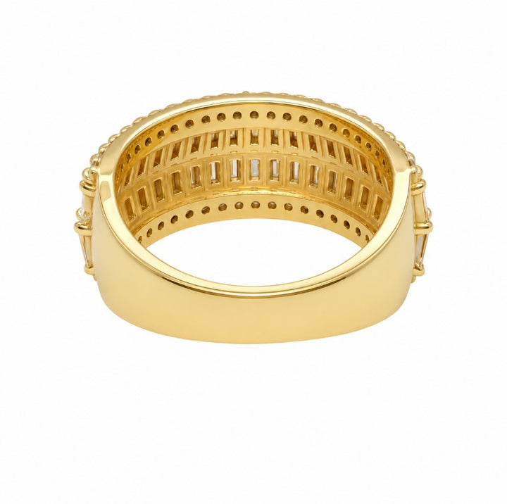 1.55 Ctw Lab Grown Diamond Ring in 925 Yellow Gold Plated