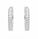 0.93 Ctw Lab Grown Diamond Hoop Earringin 925 Platinum Plated