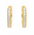 0.93 Ctw Lab Grown Diamond Hoop Earringin 925 Yellow Gold Plated