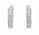 0.92 Ctw Lab Grown Diamond Hoop Earringin 925 Platinum Plated