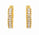 0.92 Ctw Lab Grown Diamond Hoop Earringin 925 Yellow Gold Plated