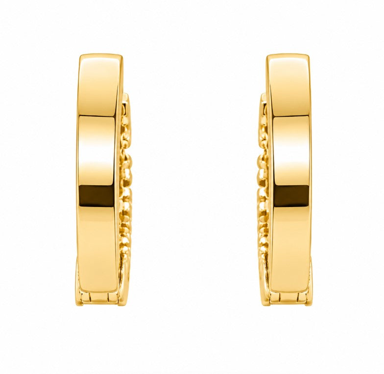 0.92 Ctw Lab Grown Diamond Hoop Earringin 925 Yellow Gold Plated